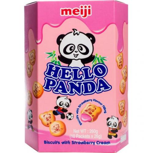 Meiji Hello Panda - Strawberry biscuits (260g)